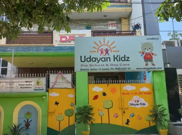 Inside the school at Dwarka School of Music