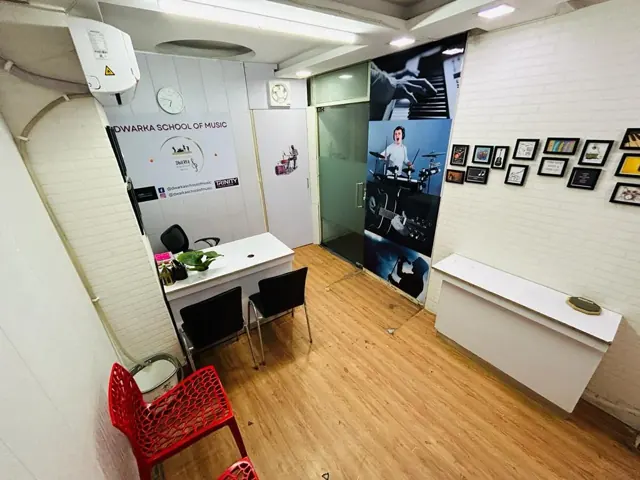 Inside the school at Dwarka School of Music